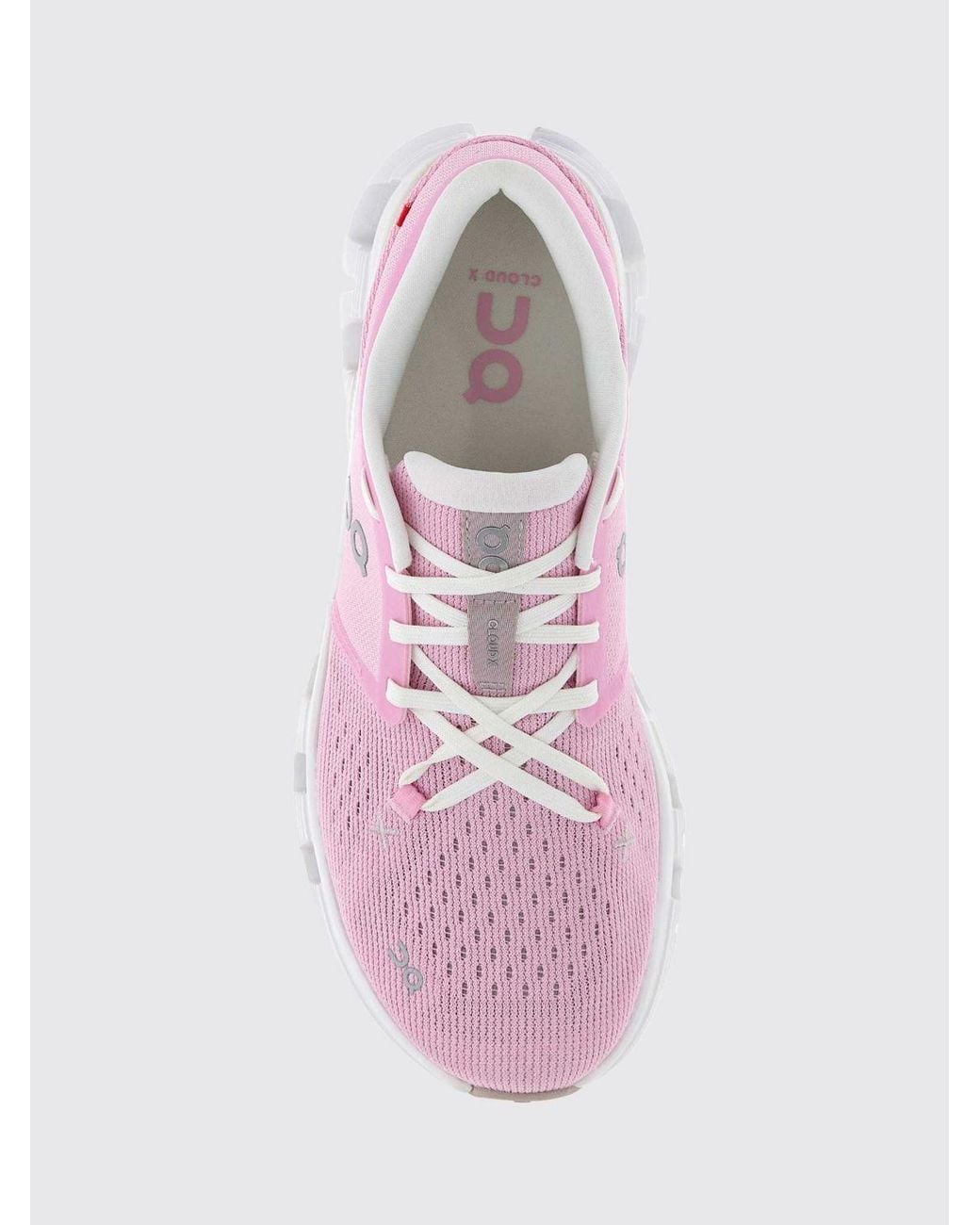 On Shoes Pink Cloud X 4 Lightweight Technical Mesh Sneakers
