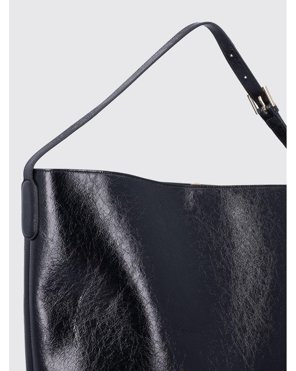 THEMOIRÈ Black ThemoirÈ Themoiré Vegan Leather Shoulder Bag With Adjustable Handle