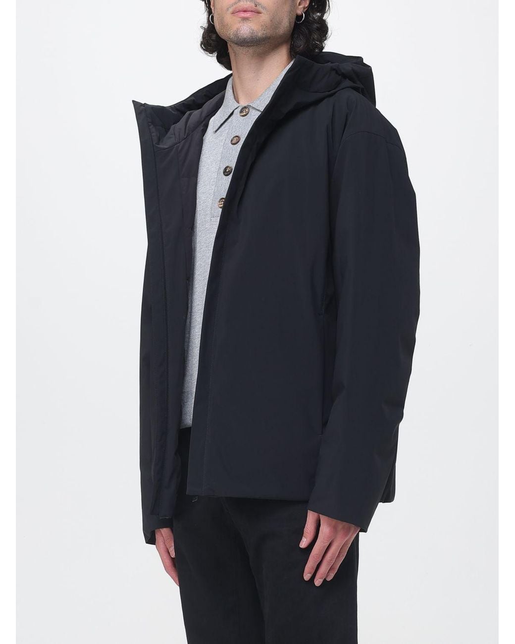 Herno Blue Hooded Puffer Jacket for men