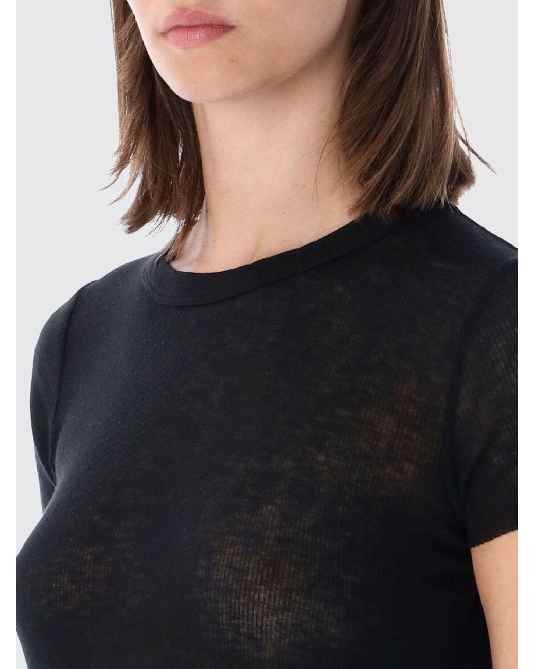 James Perse Black Slim Fit Cotton And Cashmere-Blend Crewneck T-Shirt
