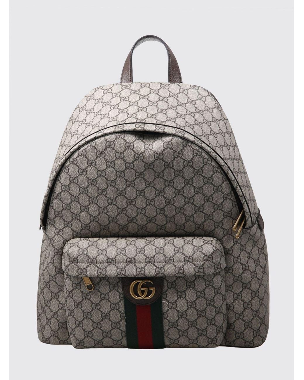 Gucci Gray Ophidia Gg Supreme Fabric Backpack for men