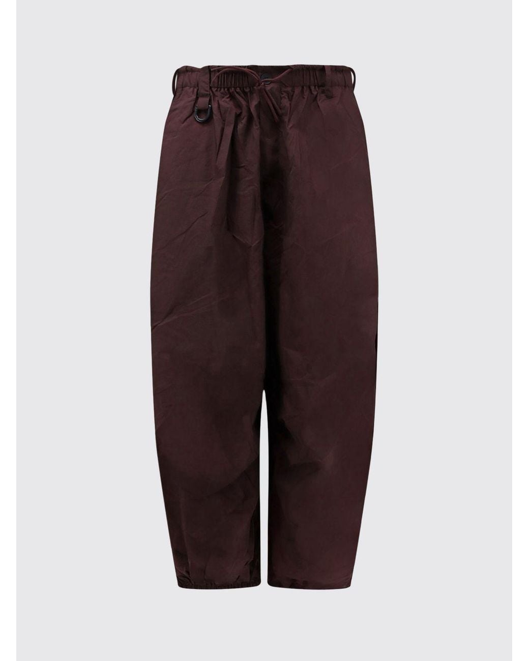 Y-3 Red Technical Fabric Jogging Trousers With 3 Stripes Logo for men