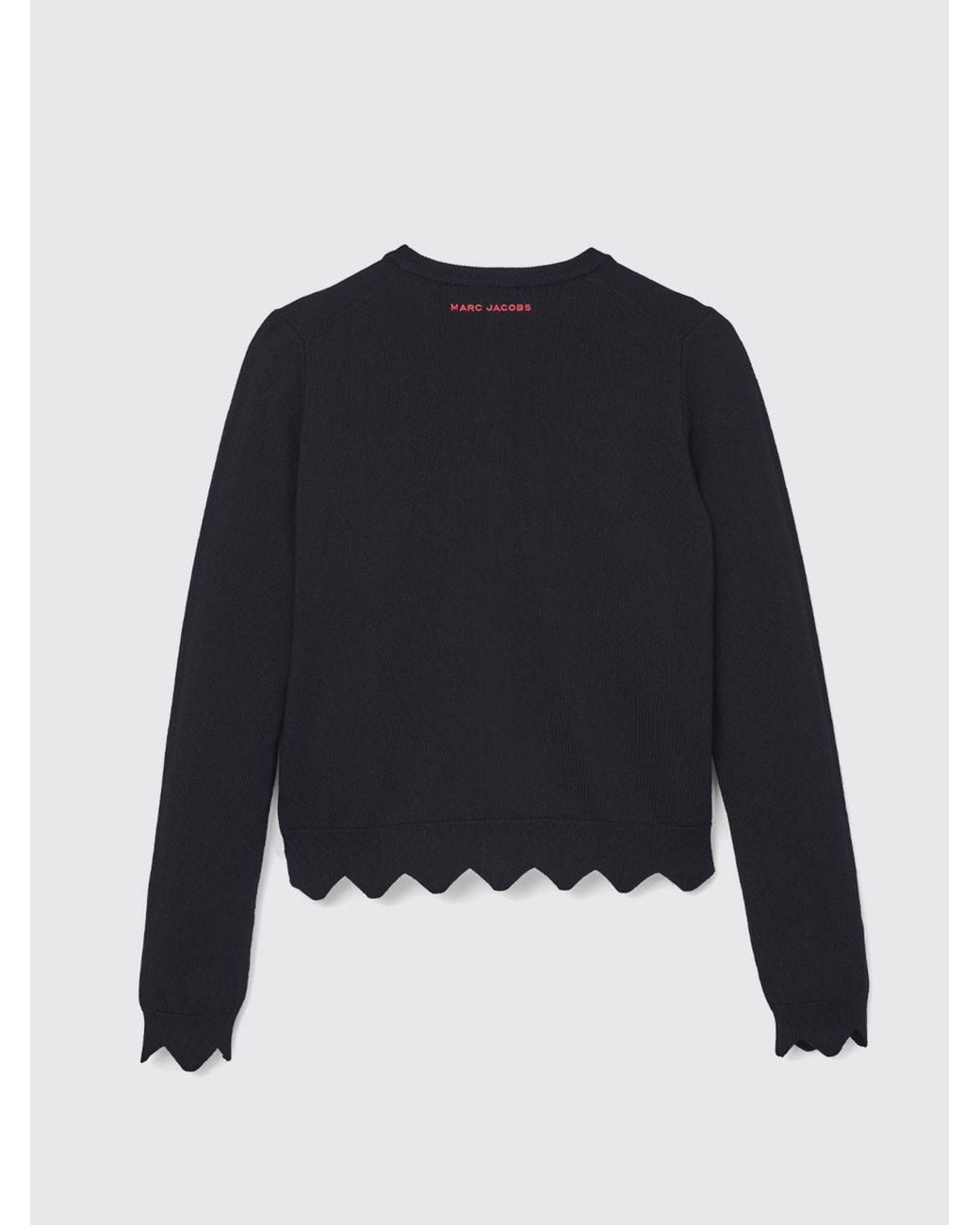 Marc Jacobs Blue Merino Wool And Lyocell Blend Crewneck Cardigan