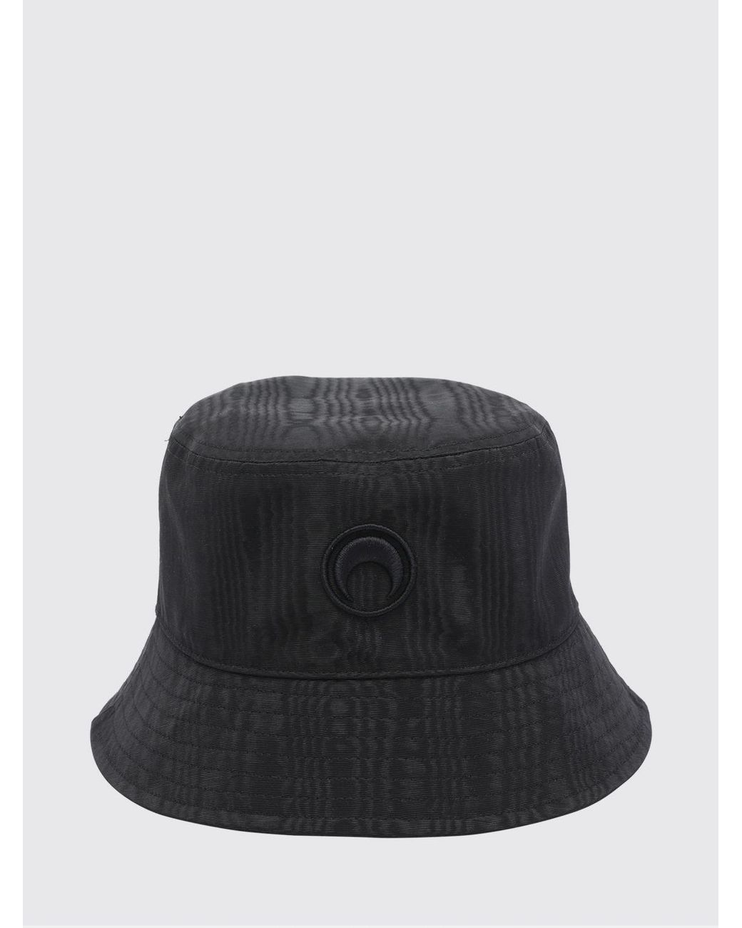 MARINE SERRE Black Recycled Polyester Bucket Hat