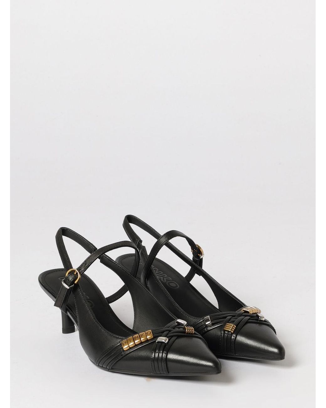 Pinko White Gloria 18 Slingback Pumps