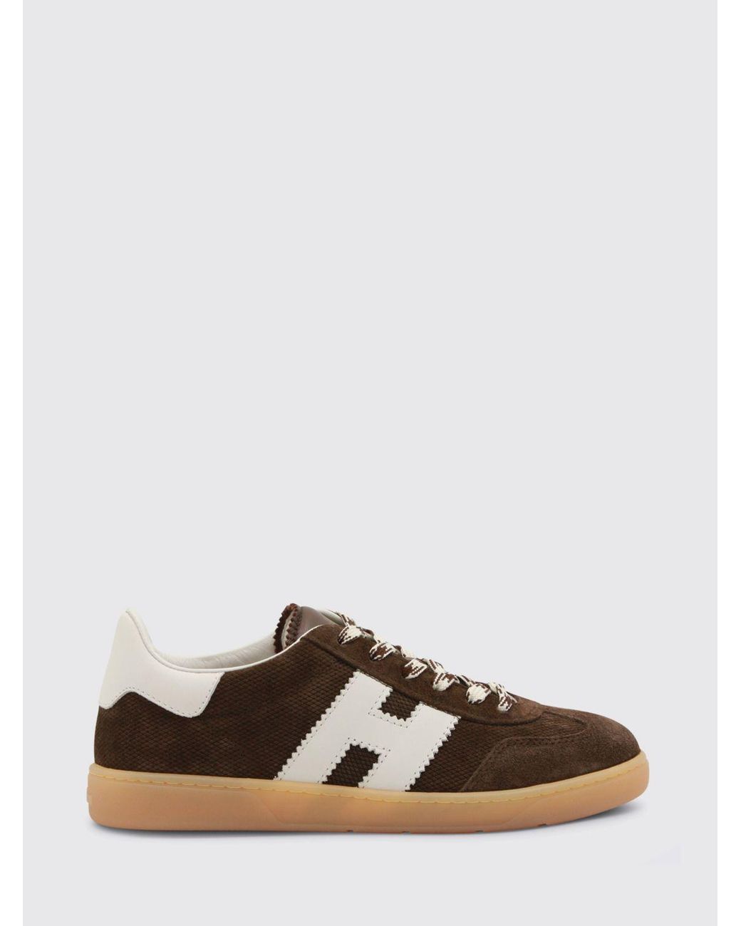 Hogan Brown Multicolour Calfskin Sneaker