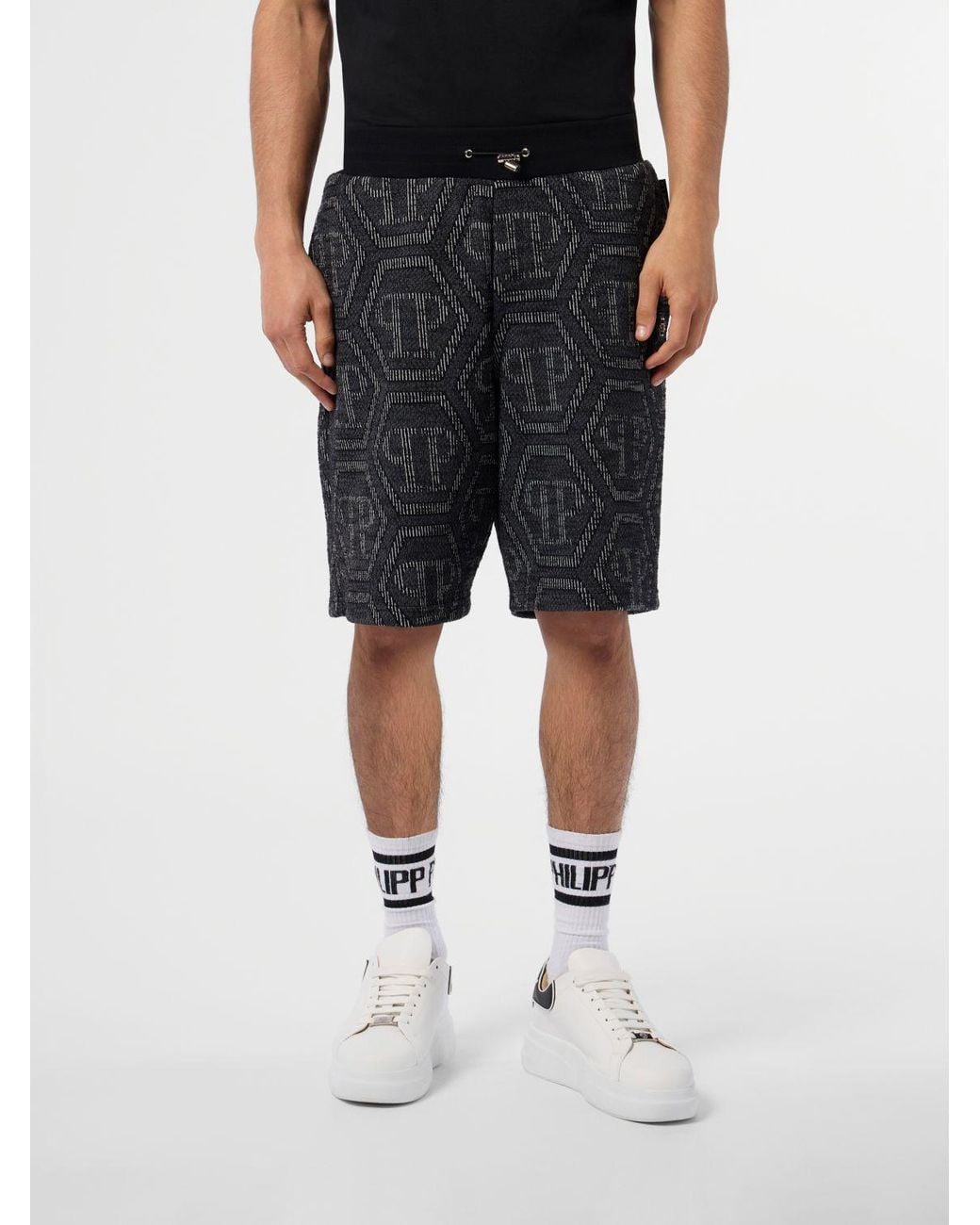 Philipp Plein Black Shorts for men