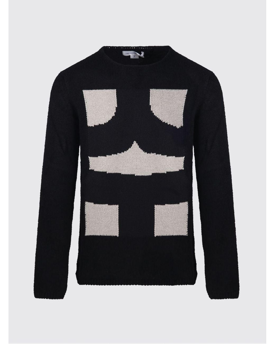 Comme des Garçons Blue Abstract Print Polyester Crewneck Jumper for men