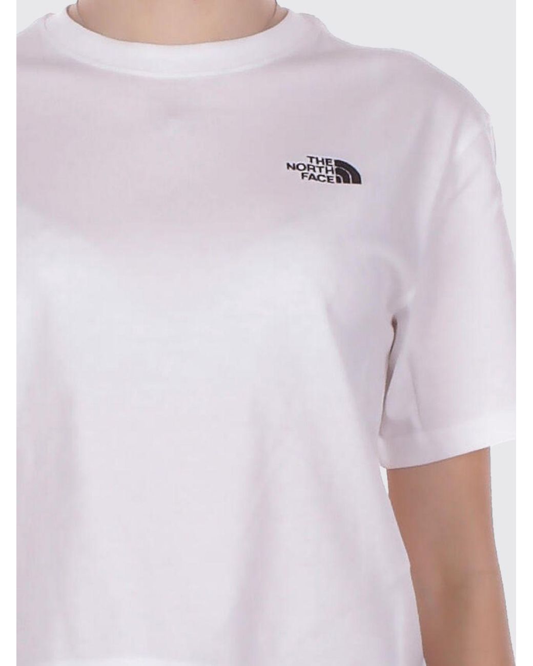 The North Face White Cotton T-Shirt With Logo