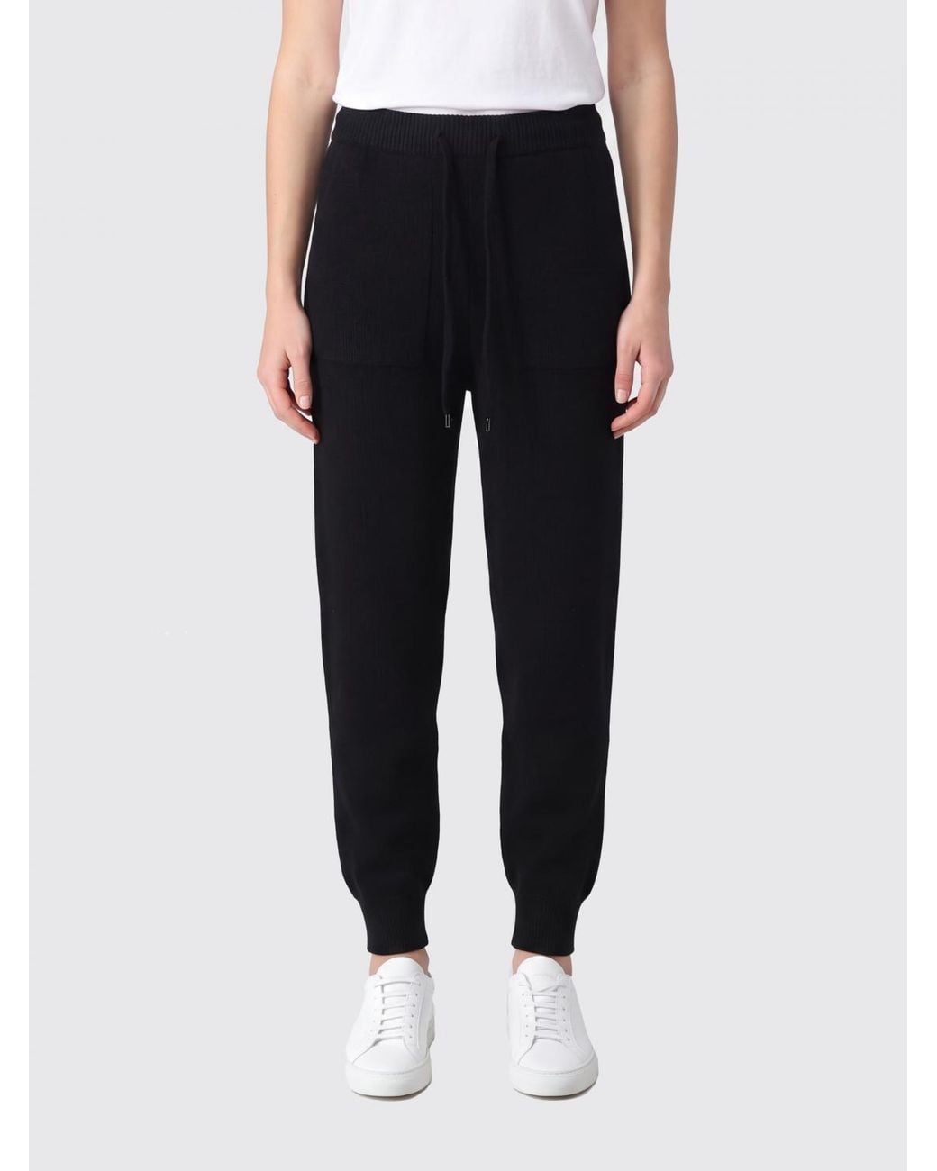 Antonelli Blue Wool Silk And Cashmere Knit Jogger Trousers
