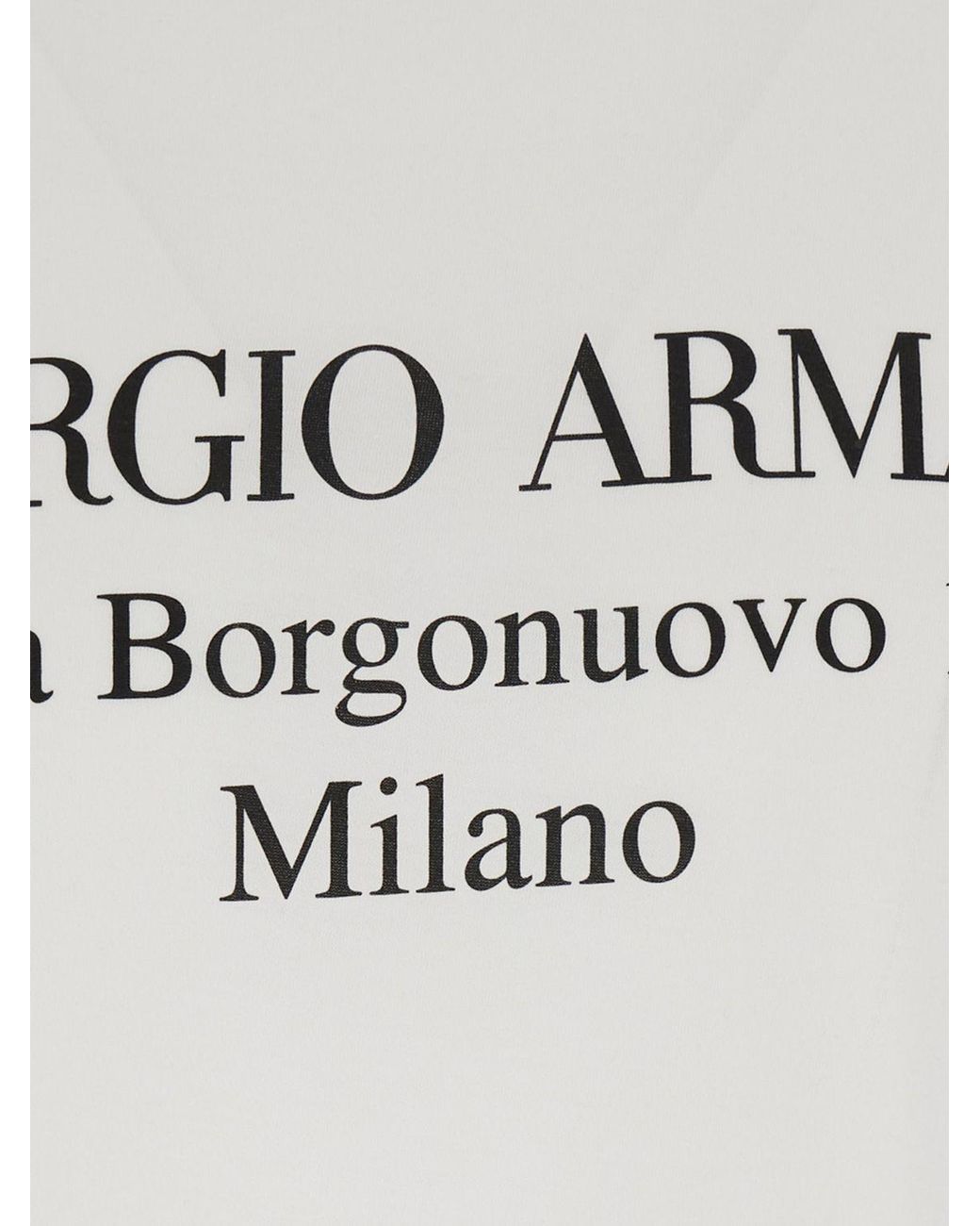 Giorgio Armani White Short-Sleeved Cotton T-Shirt With Contrasting Logo for men