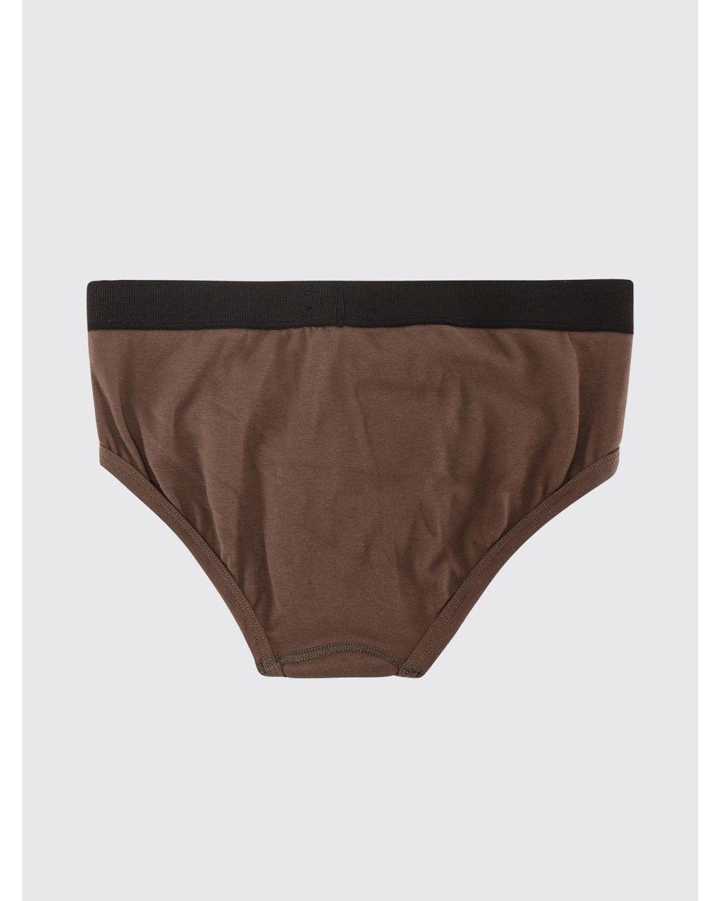 Tom Ford Brown Contrast Logo Waistband Stretch-Cotton Briefs for men