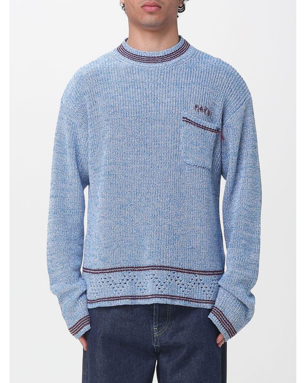 Pullover Girocollo di Marni in Blue da Uomo