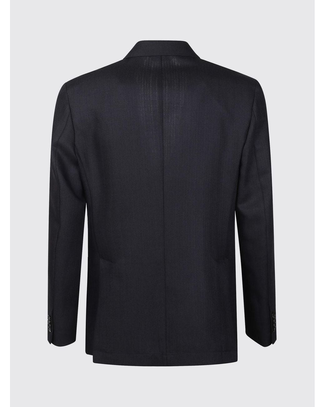 Barena Blue Single-Breasted Virgin Wool Blazer With Patch Pockets for men