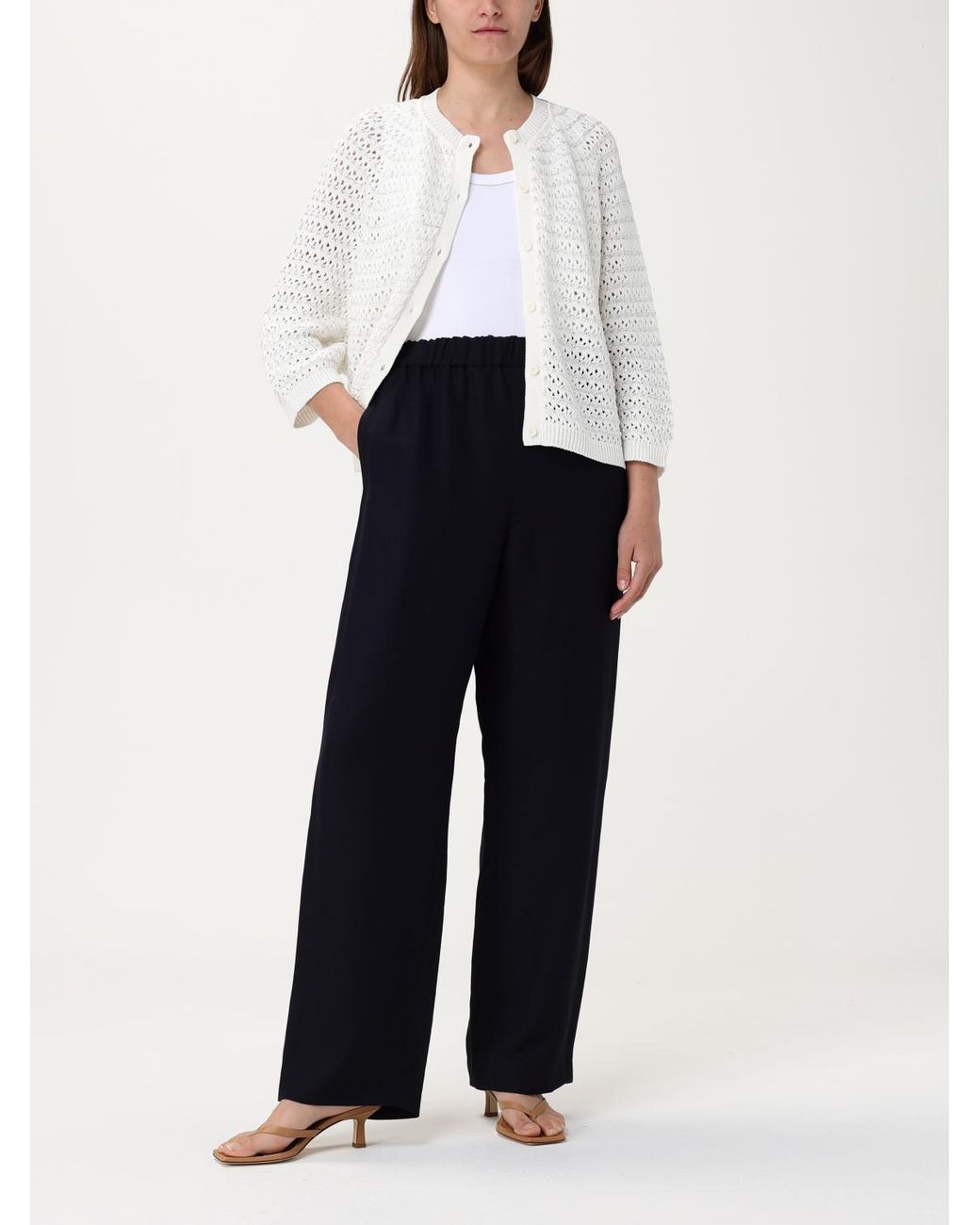 Fabiana Filippi Blue Wide Leg Viscose Pants