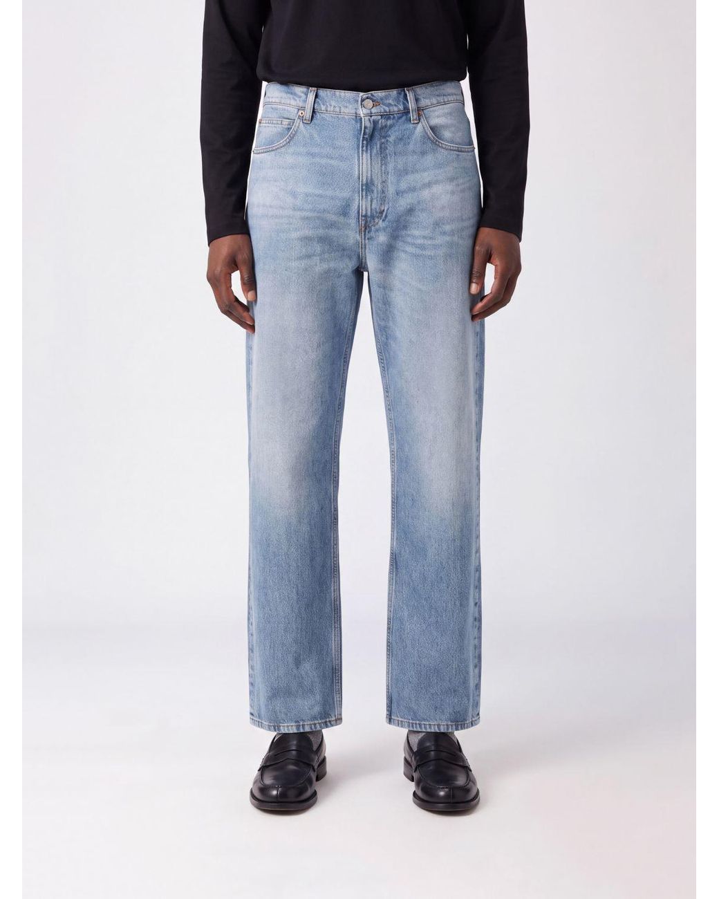 MM6 by Maison Margiela Blue Mid-Rise Bootcut Jeans for men