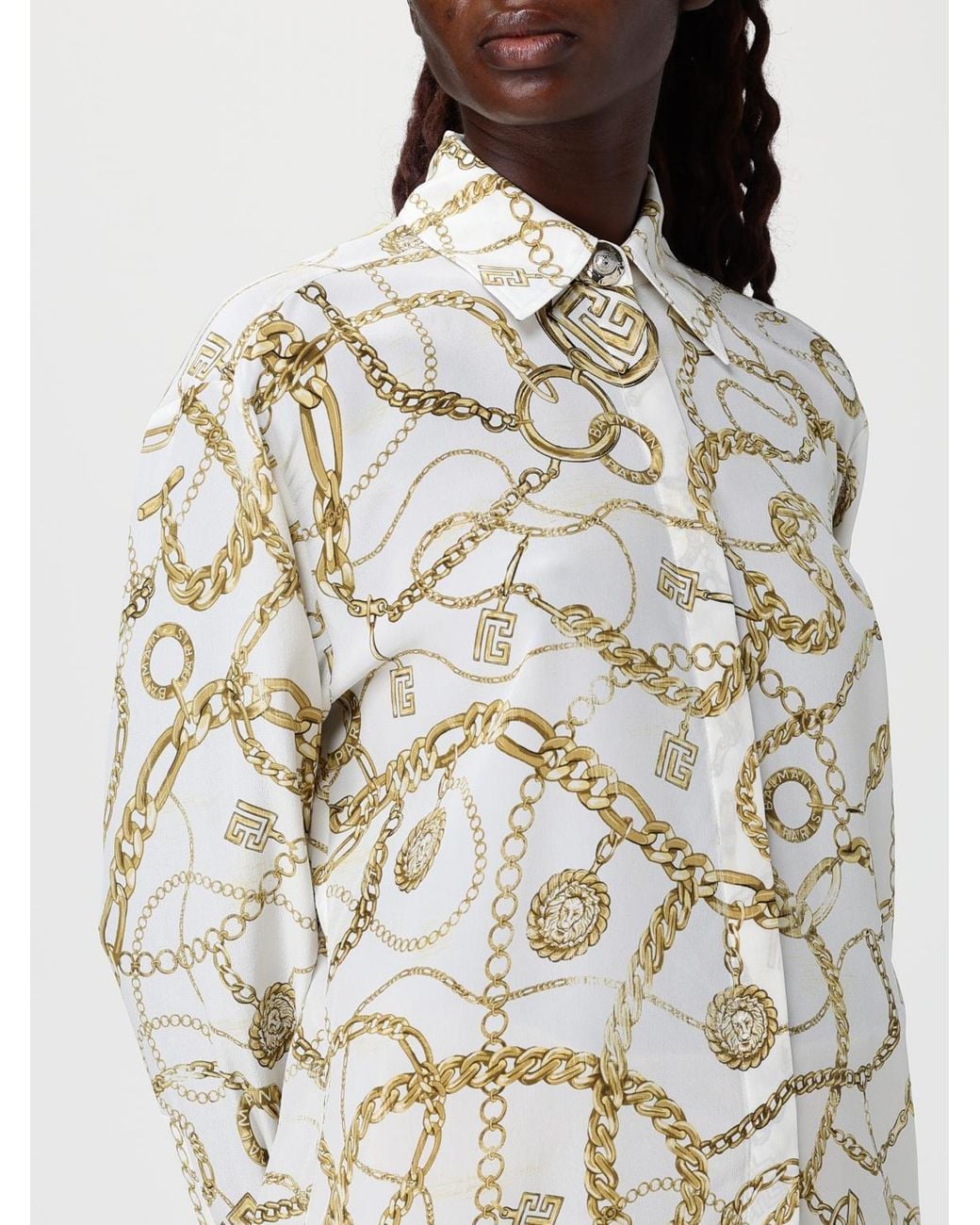 Camisa Mujer Balmain de color Natural
