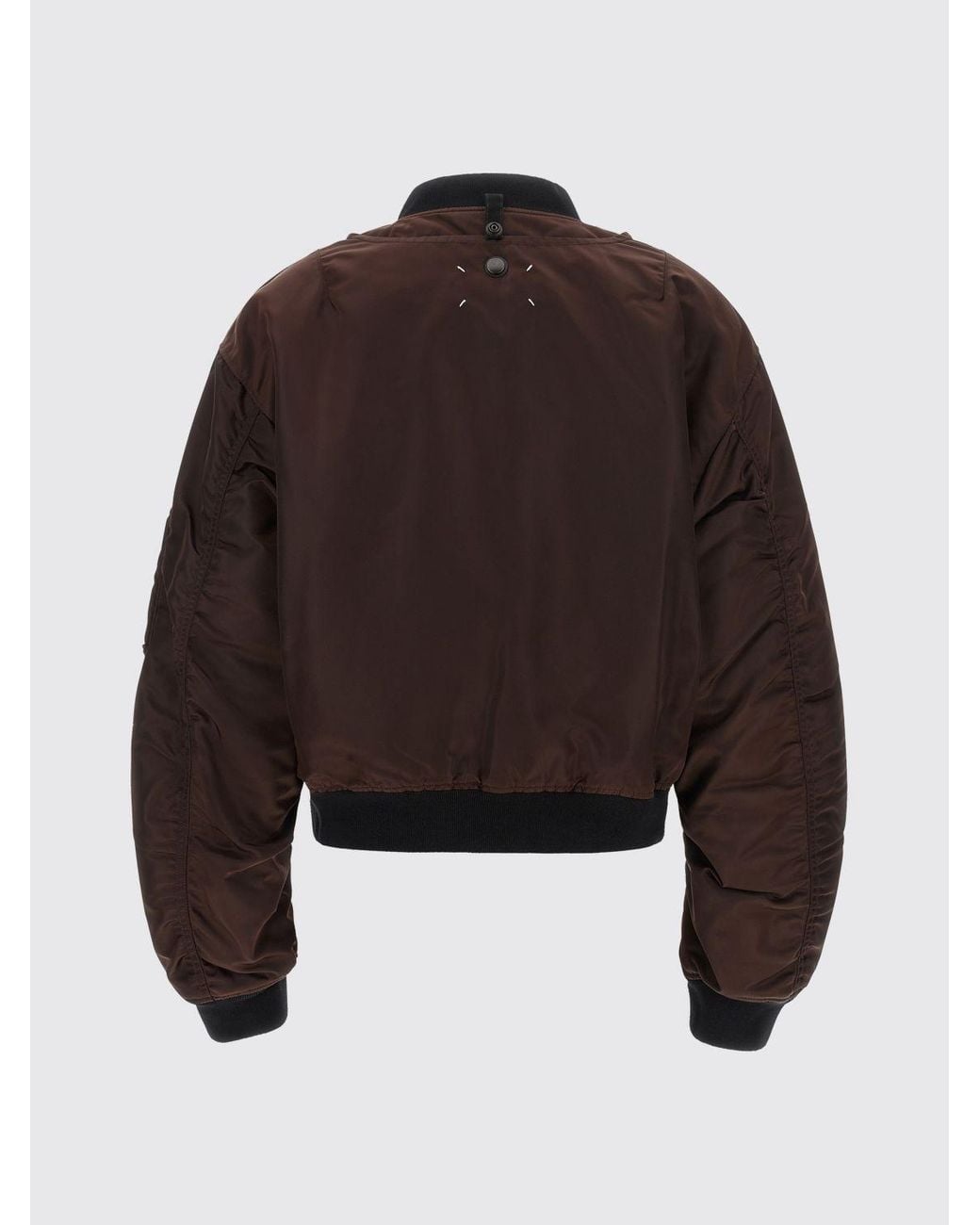 Maison Margiela Blue Reversible Quilted Nylon Bomber Jacket With Iconic Four Stitches