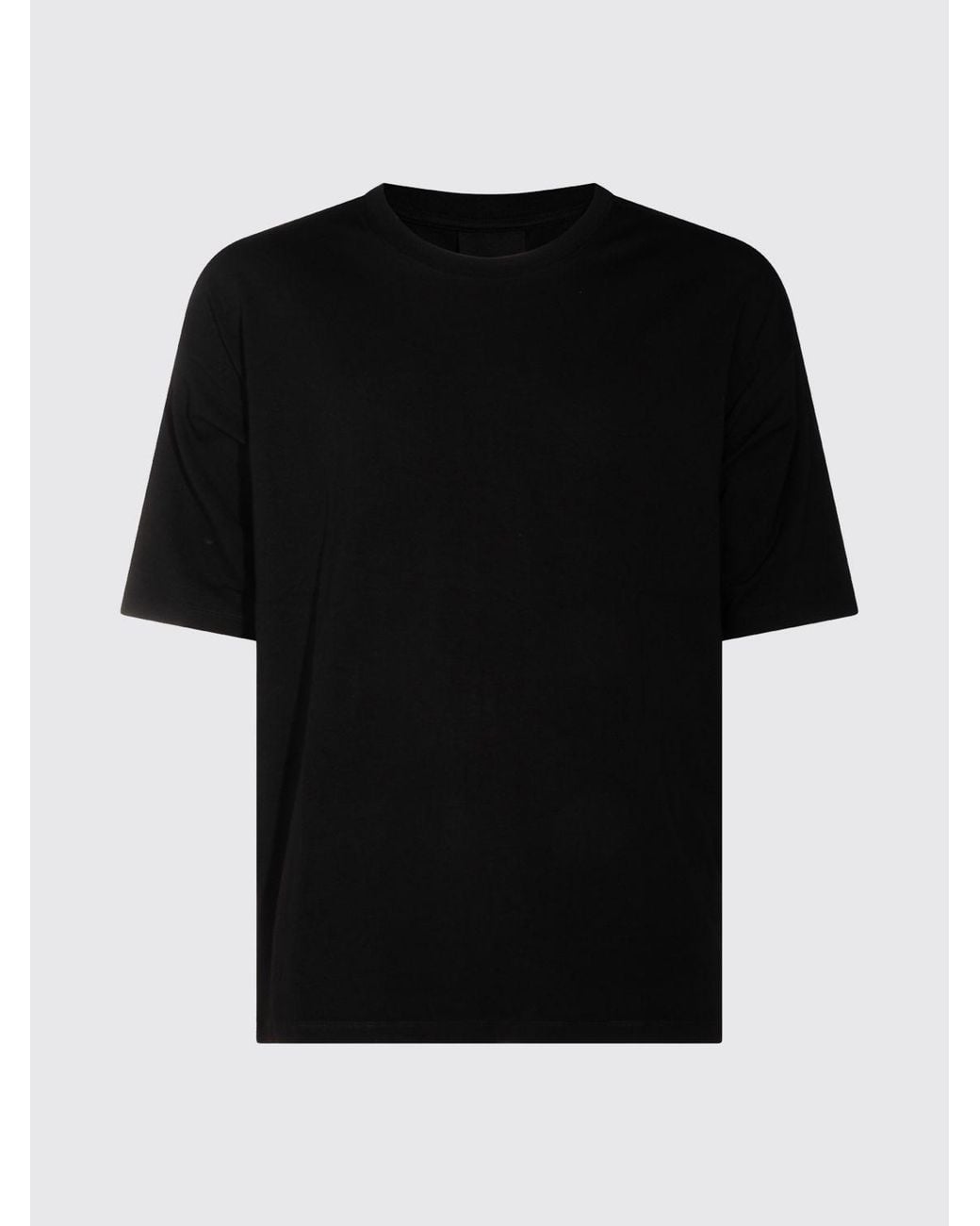 Thom Krom Black Relaxed-Fit Cotton T-Shirt With Dropped Shoulders for men