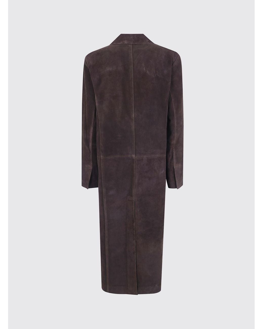 Arma Brown Single-Breasted Long Coat