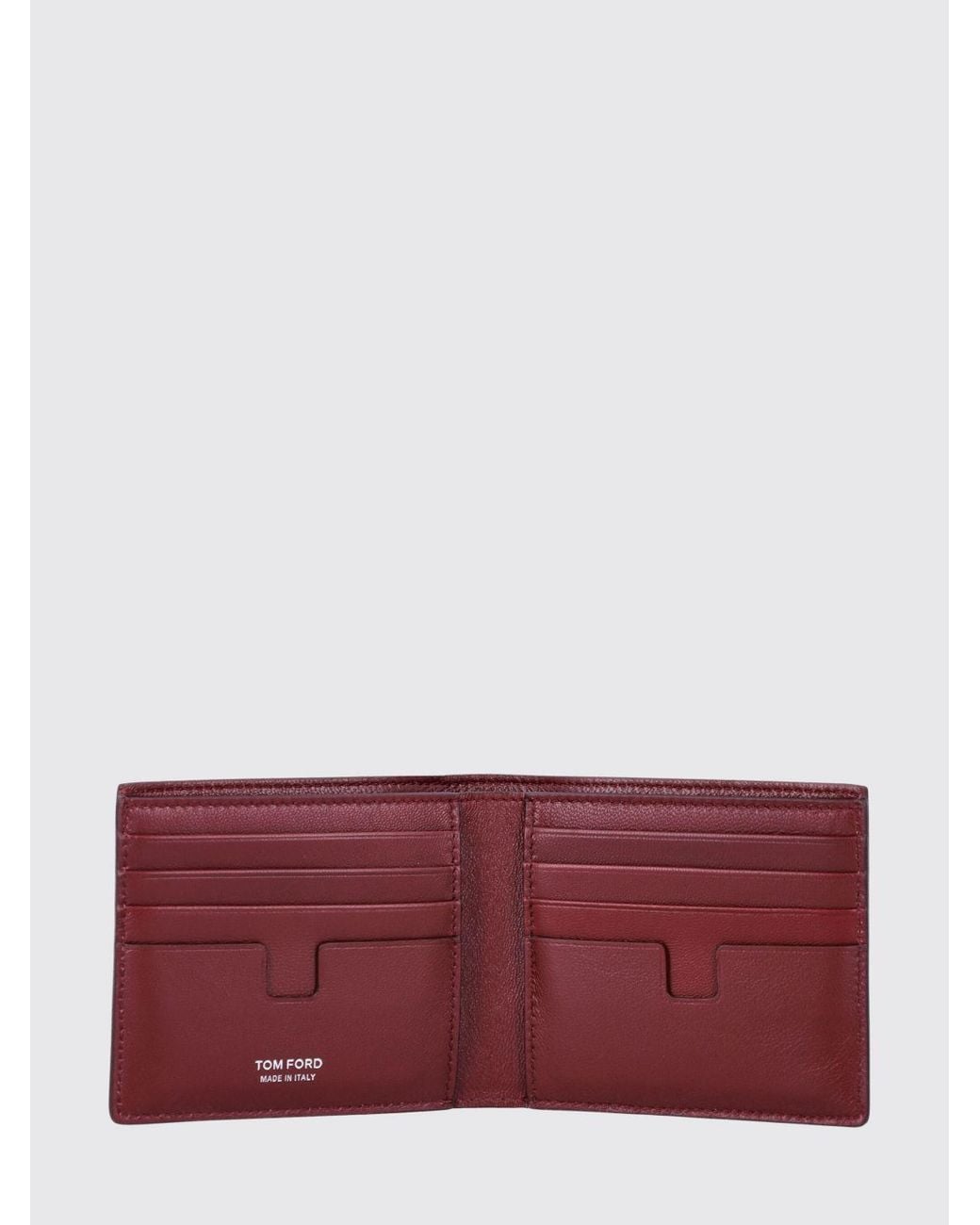Tom Ford Purple Lizard-Effect Calfskin Leather Bifold Wallet for men