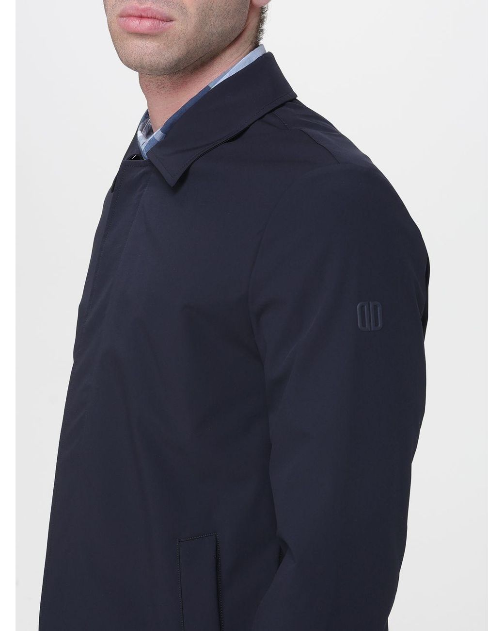 DUNO Blue Technical Fabric Waterproof Jacket for men