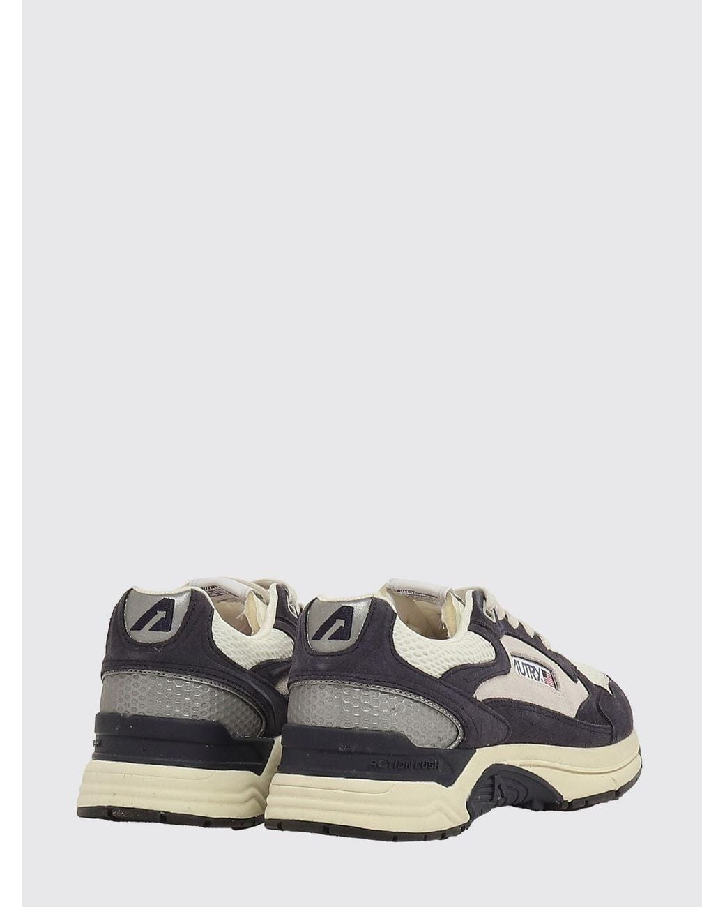 Autry White Hyperway Bicolour Leather And Mesh Low-Top Sneakers for men
