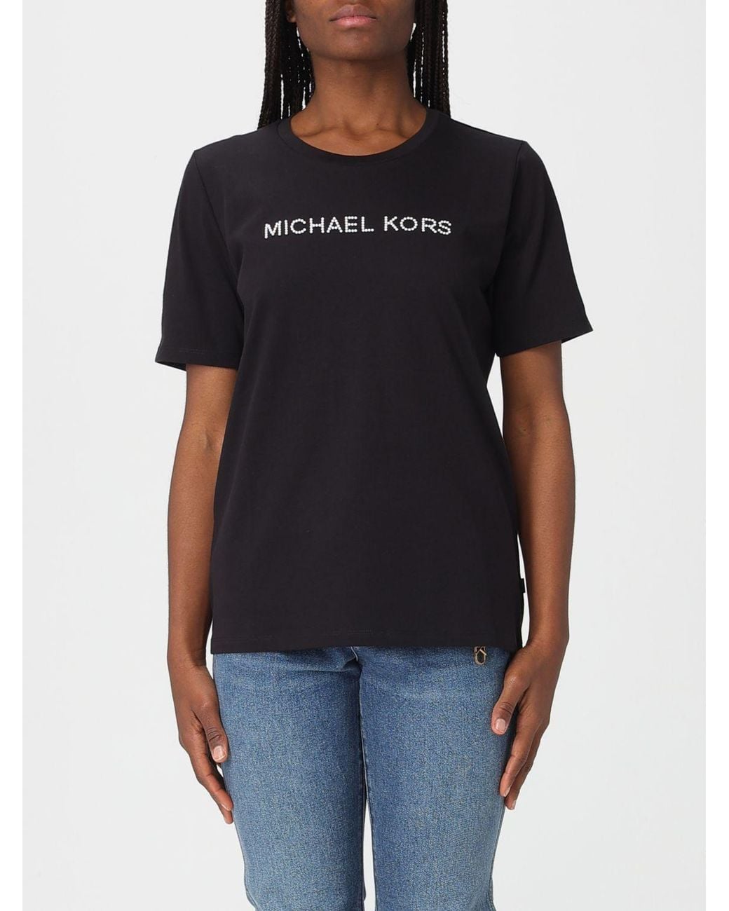 Michael Kors Black Organic Cotton Crew Neck T-Shirt