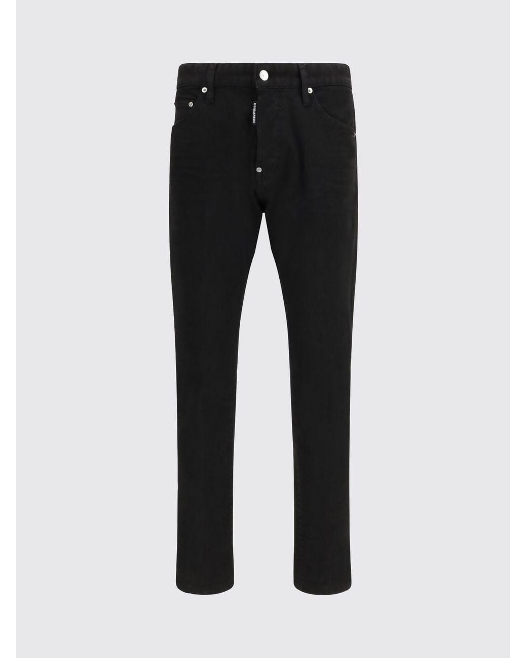 DSquared² Black Dyed Teddy Stretch Denim Jeans for men