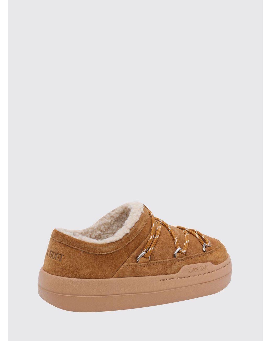 Moon Boot Brown Park Suede Slippers