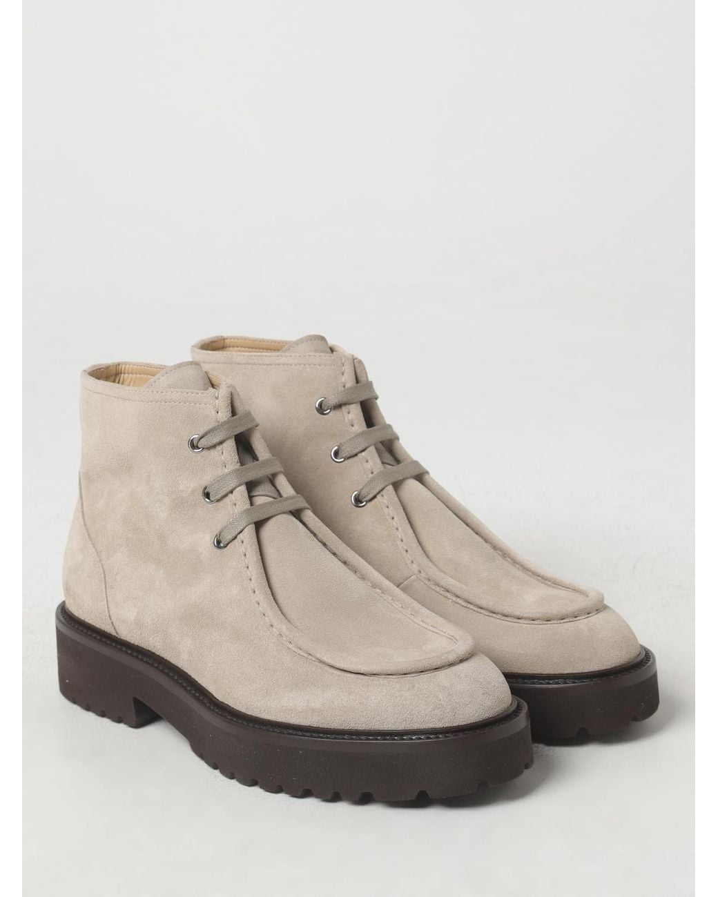 Doucal's Natural Suede Ankle Boots