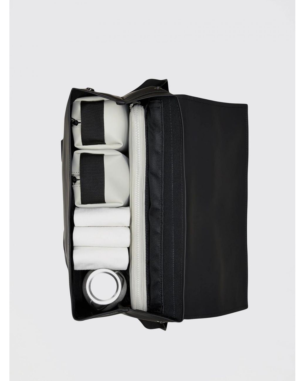 Rains Gray Msn Waterproof Pu Backpack for men