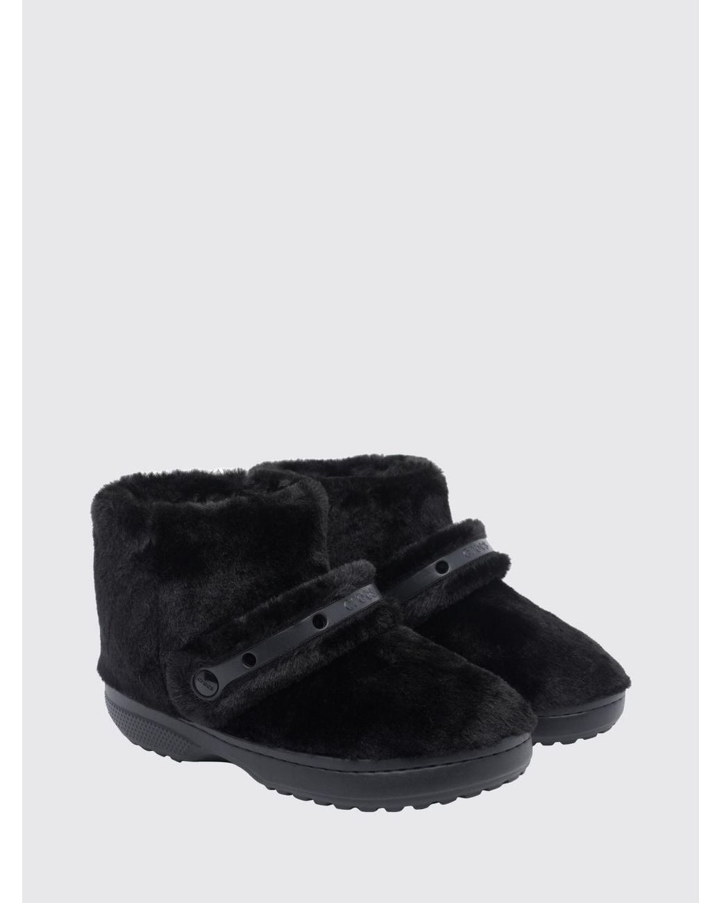 CROCSTM Black Classic Unfurgettable Faux Fur-Lined Eva Outdoor Boots for men