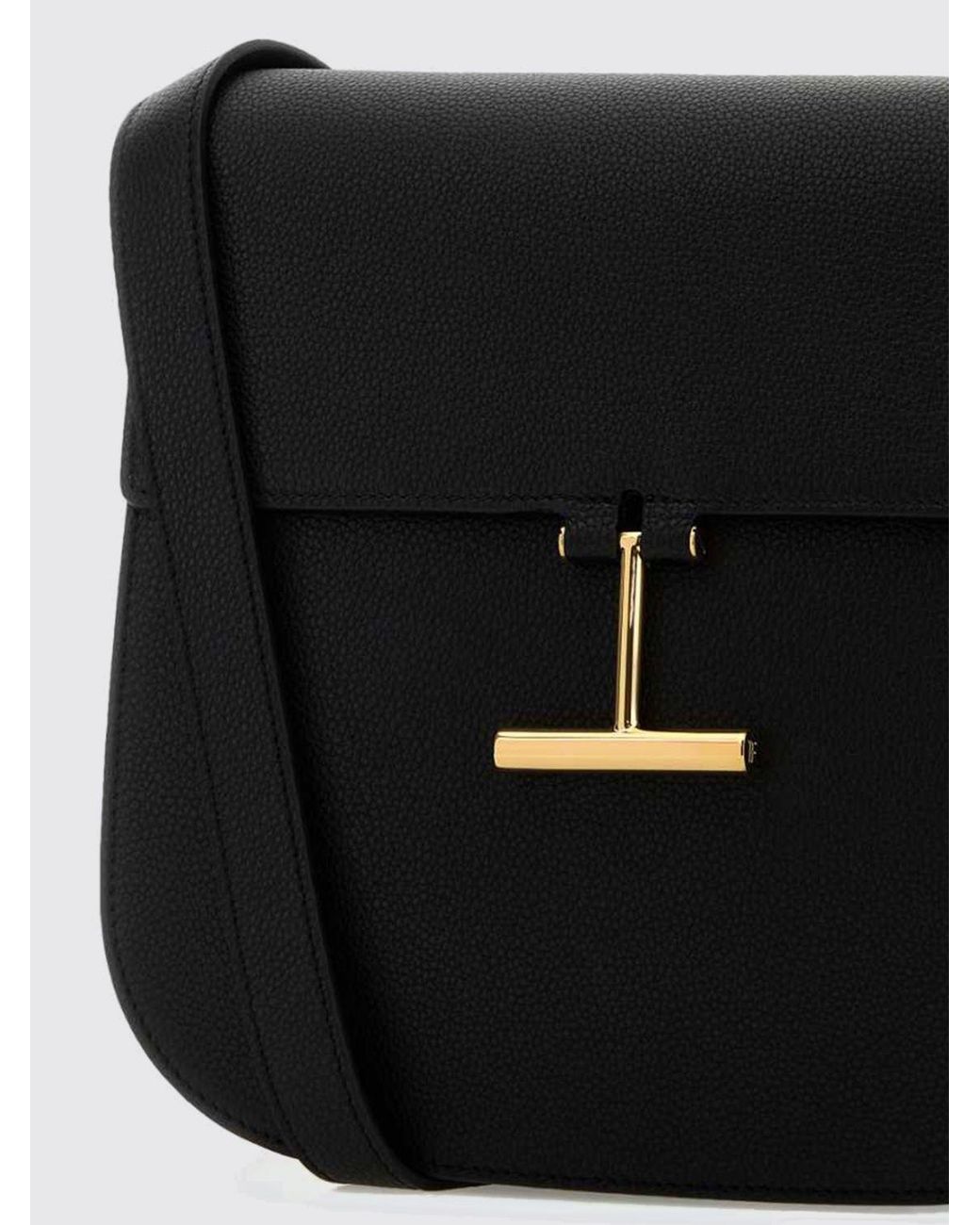 Tom Ford Black Tara Grained Leather Bag