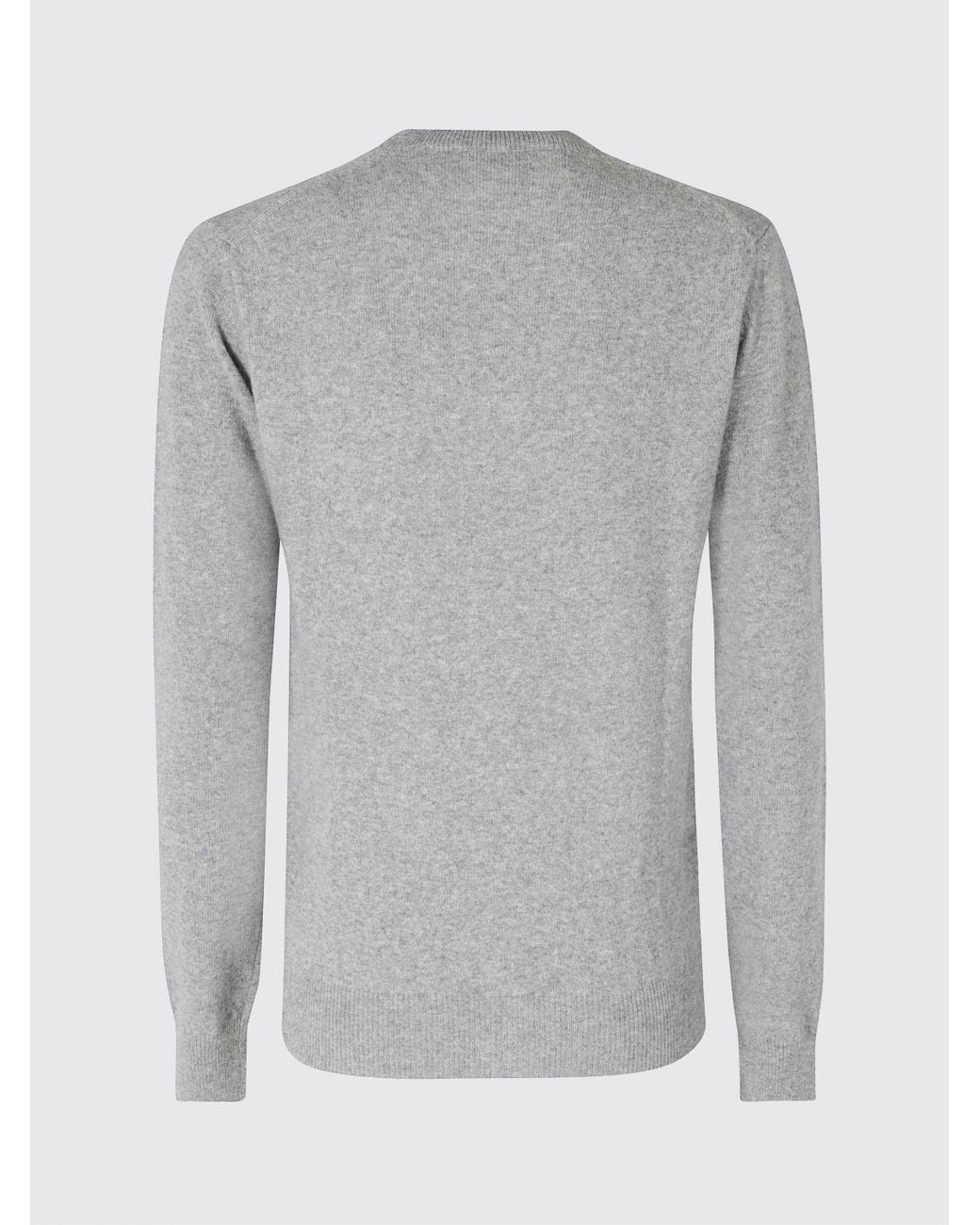 COMME DES GARÇONS PLAY Gray Comme Des GarÇ Ons Play Wool Cardigan With Logo