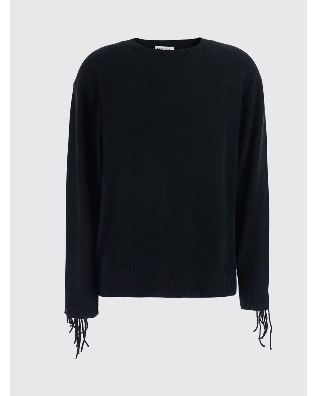 P.A.R.O.S.H. Blue P.A.R.O.S.H. Cashmere Crewneck Jumper With Embroidery, Fringes And Dropped Shoulders