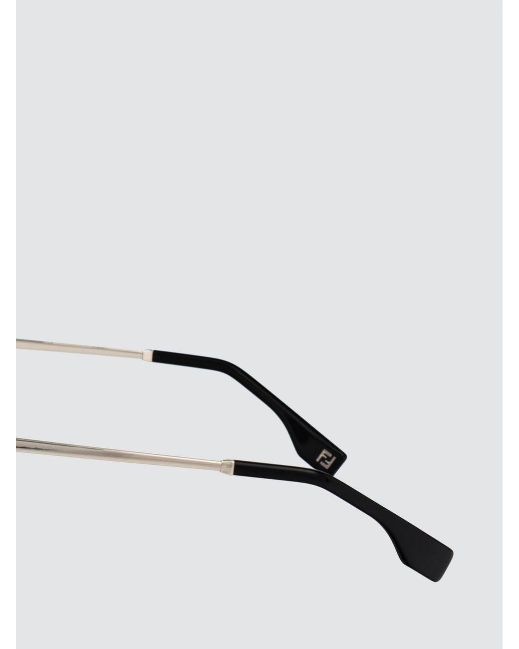 Fendi Red Ff Monogram Metal Shield Sunglasses for men