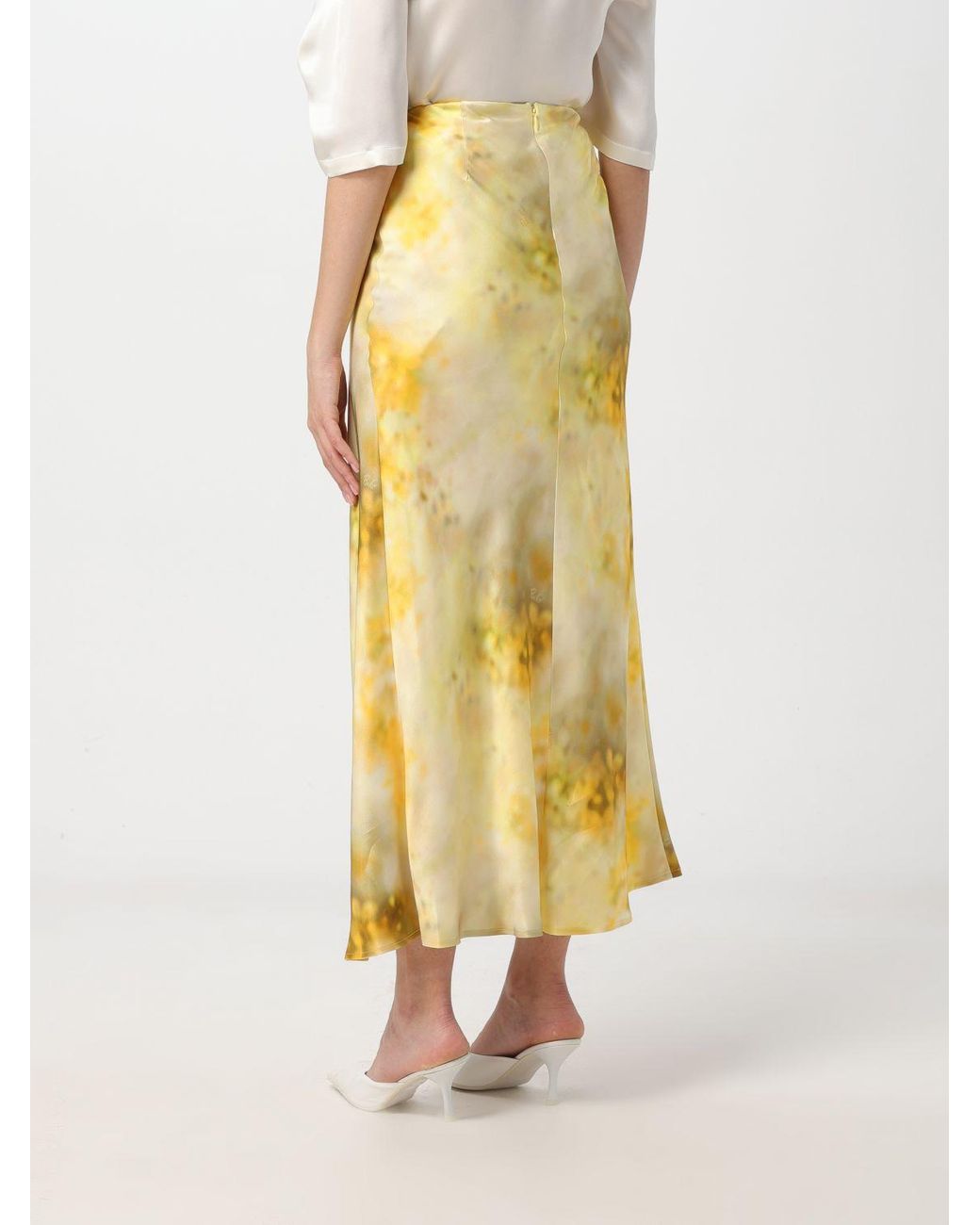 スカート PINKO Woman Skirt Yellow 104732A2FF C43 Fancy crochet-effect long skirt PINKO → Shop Online