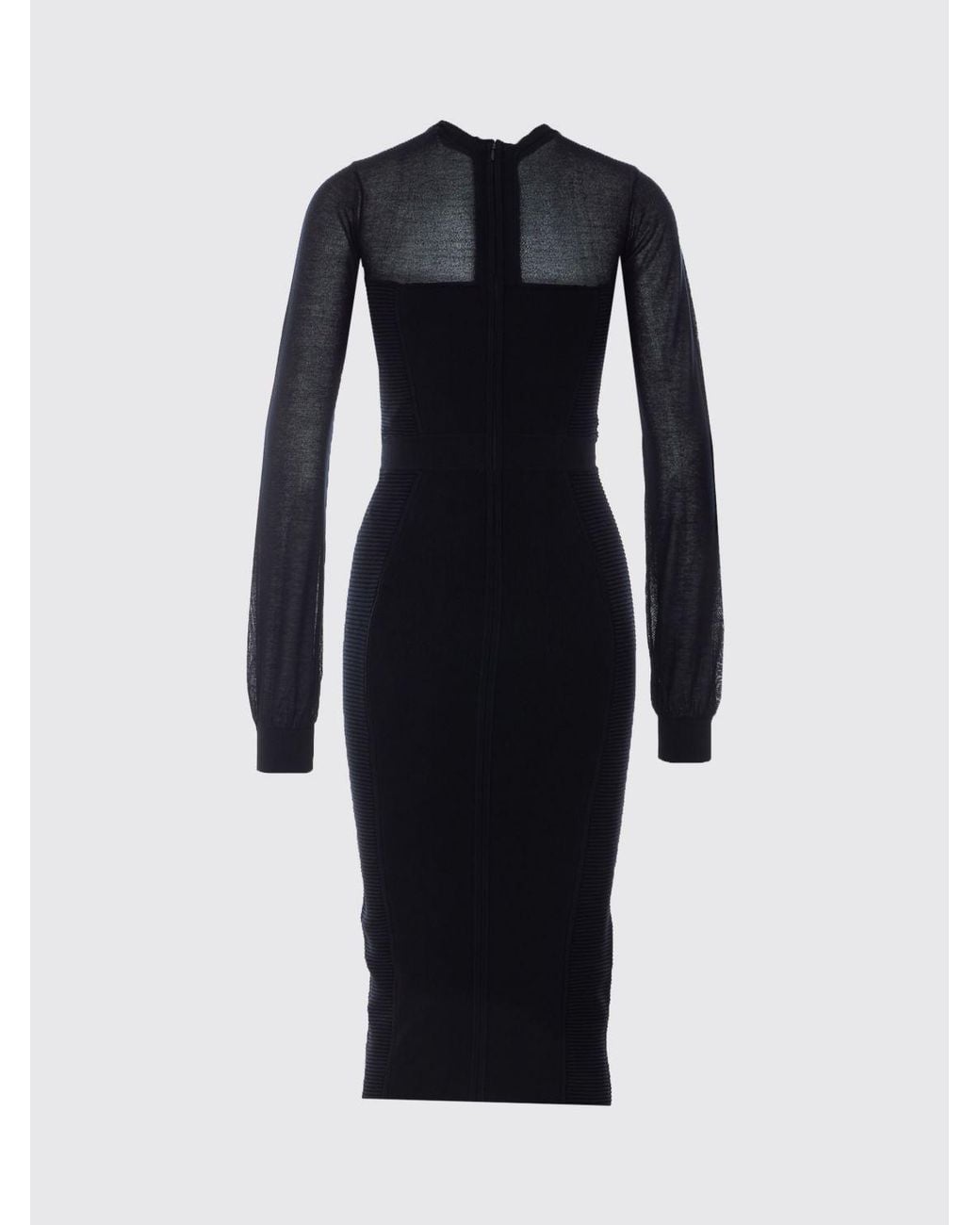 Elisabetta Franchi Blue Viscose Midi Sheath Dress With Puff Sleeves