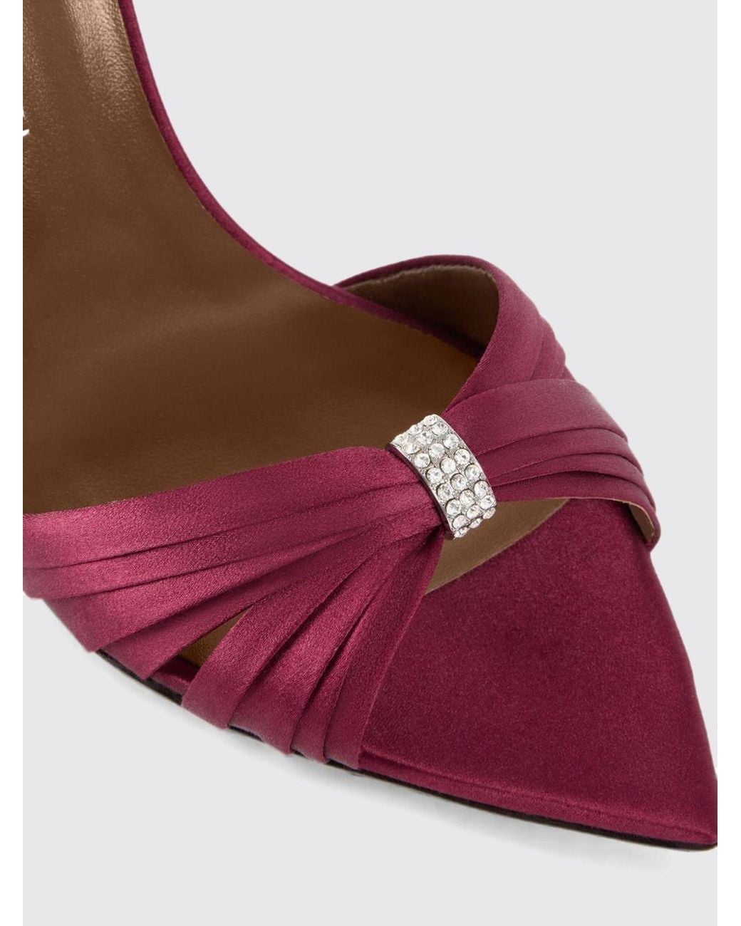Giuseppe Zanotti Pink Lumiere Rhinestone-Embellished Satin Mule Sandals With Stiletto Heel