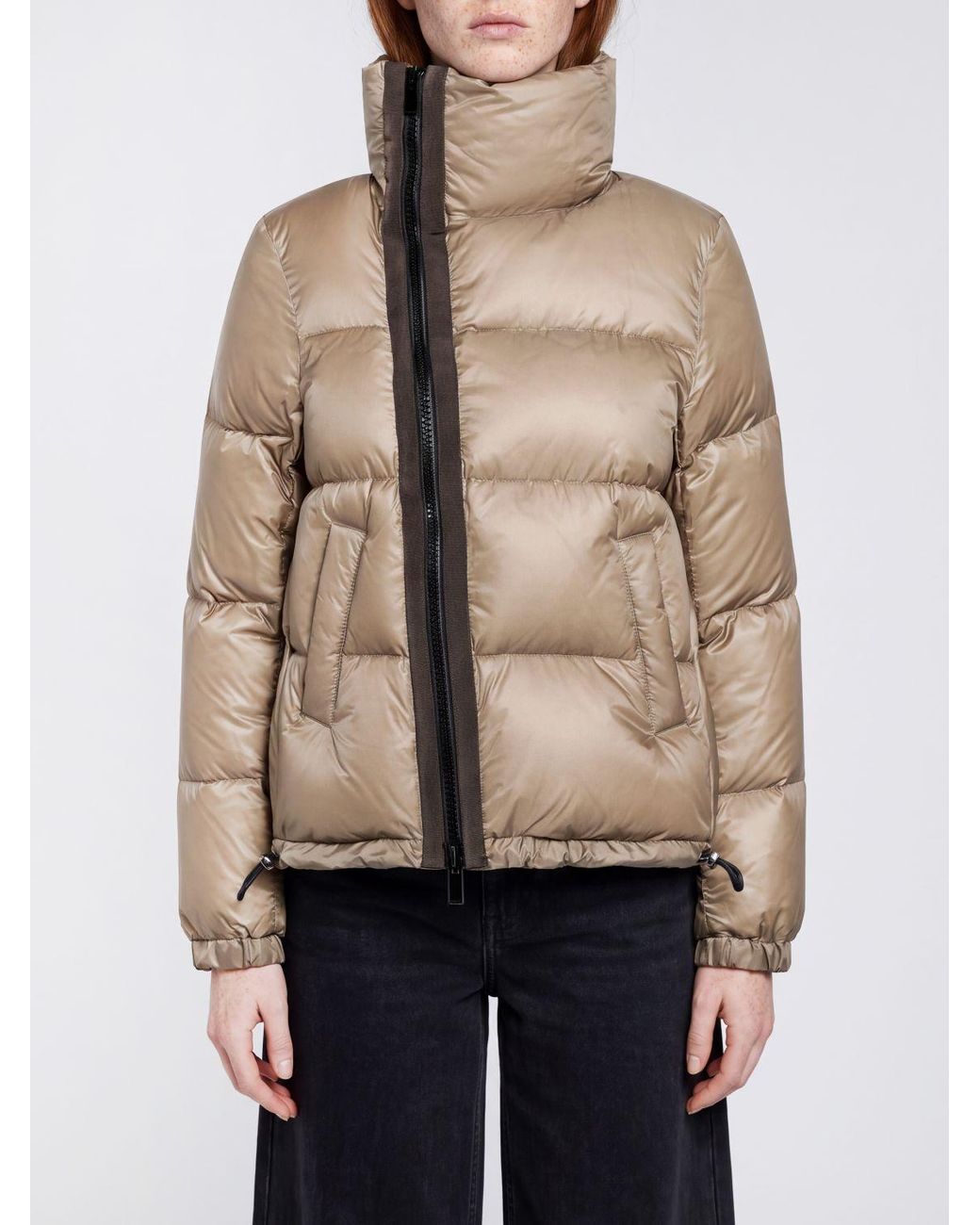 SACAI X CARHARTT WIP Natural Double-Breasted Short Puffer Jacket