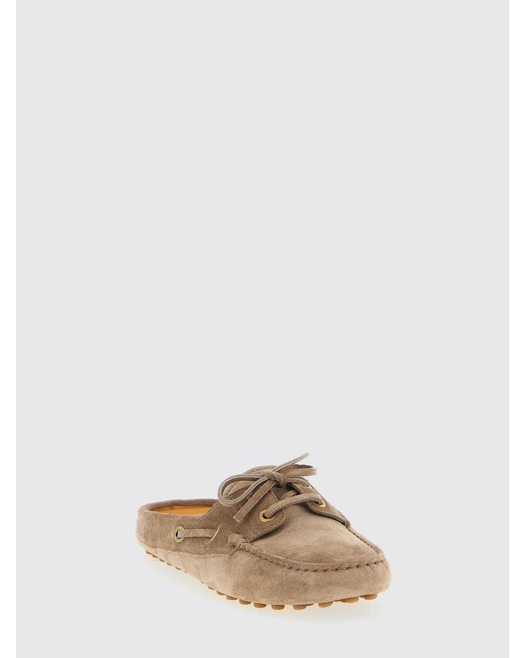 Tod's Brown Gommino Suede Mules