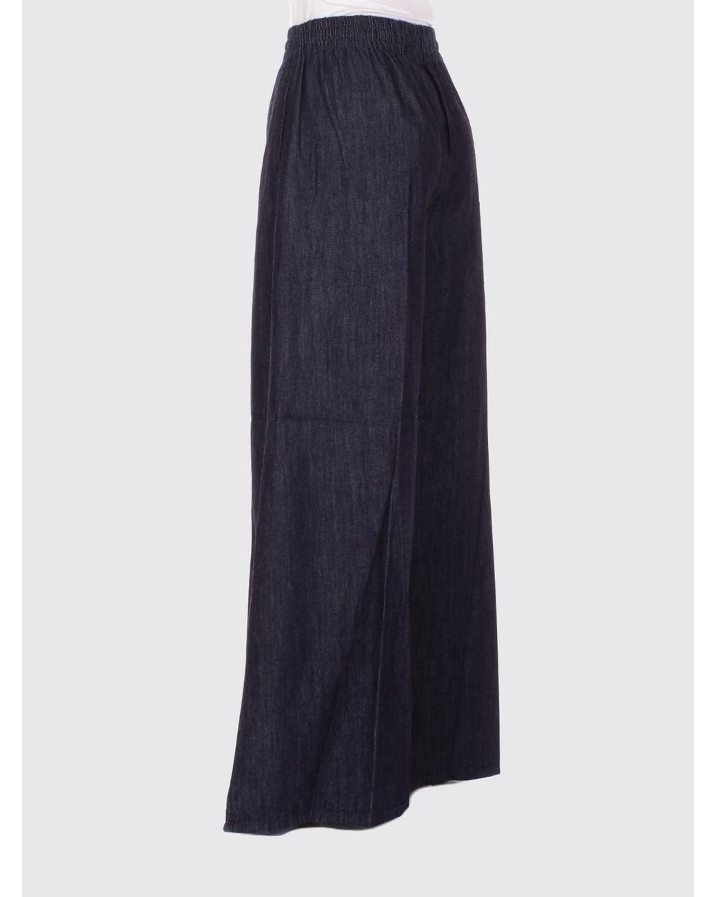 Dondup Blue Marlen Palazzo Cotton Trousers