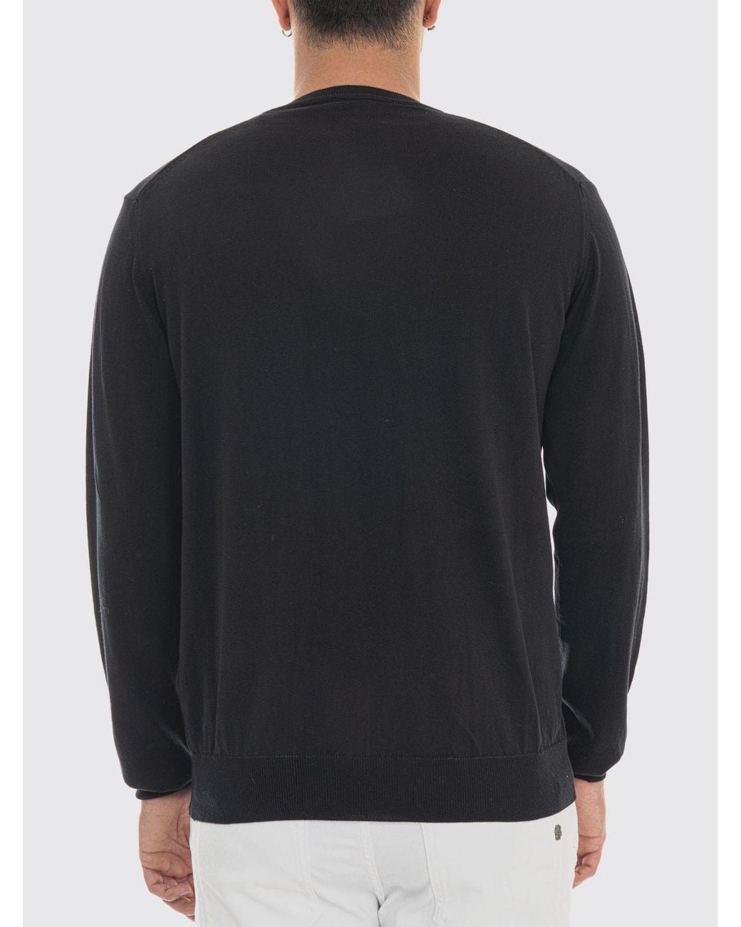 Peuterey Basic-Rundhalspullover Aus Baumwolle in Black für Herren