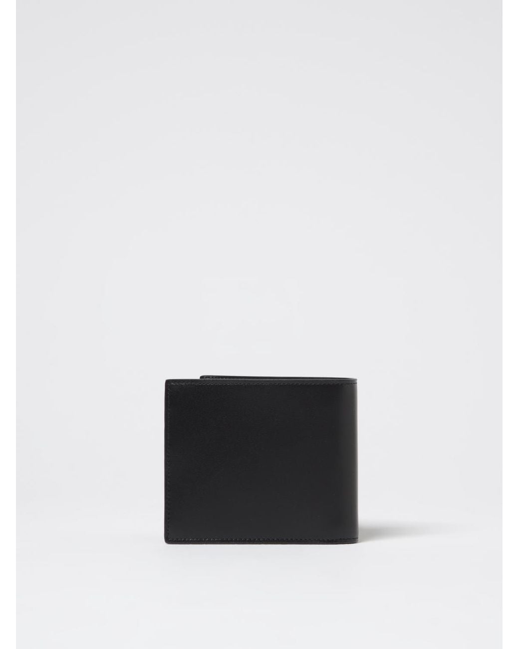 Saint Laurent White Cassandre East/West Leather Wallet for men