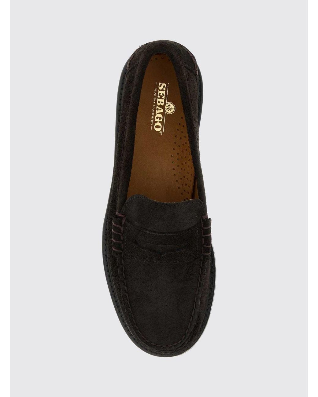 Sebago White Dawson Suede Penny Loafers for men