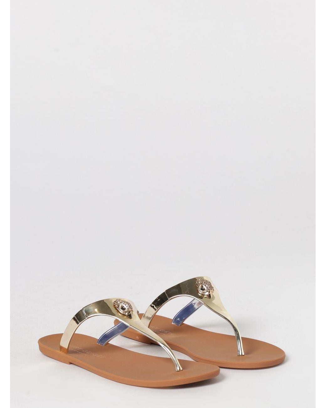 Kurt Geiger White Maddison Laminated Rubber Sandal