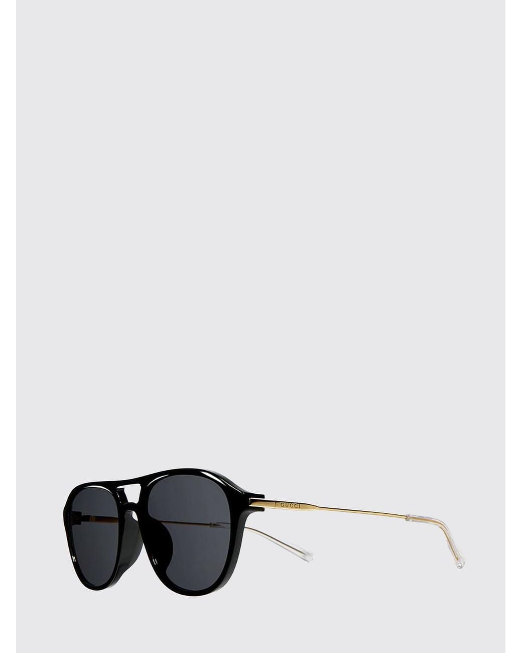 Gucci White Rounded Double-Bridge Sunglasses for men