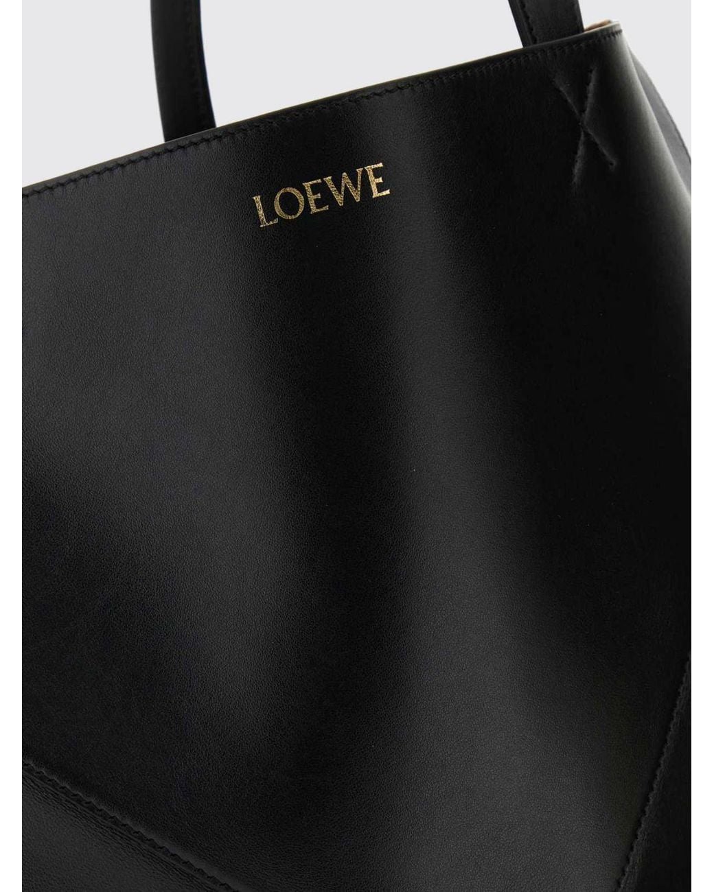 Loewe Black Large Puzzle Fold Tote Bag for men