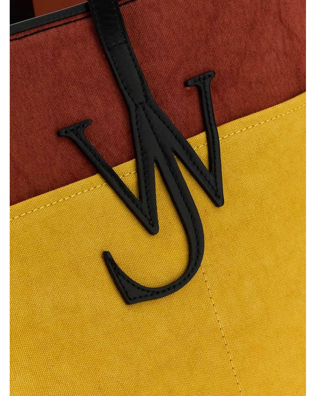 J.W. Anderson Yellow Large Striped Monogram Anchor Tote Bag for men